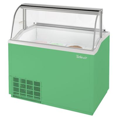 Turbo Air TIDC-47G-N 47" Stand Alone Ice Cream Freezer w/ 8 Tub Capacity - Green, 115v