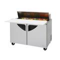 Turbo Air TST-48SD-12-N 48 1/4" Sandwich/Salad Prep Table w/ Refrigerated Base, 115v, 12 Cu. Ft., 2 Doors, Stainless Steel