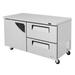 Turbo Air TUR-60SD-D2-N 60 1/4" W Undercounter Refrigerator w/ (2) Section, (1) Door & (2) Drawers, 115v, Stainless Steel