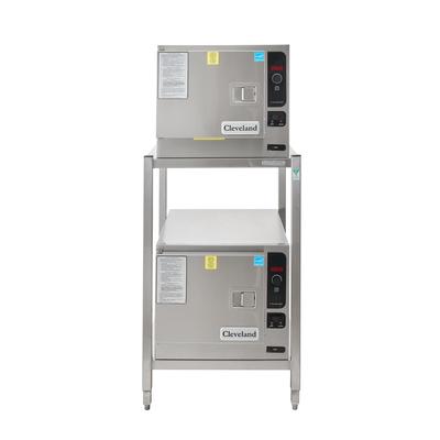 Cleveland (2) 22CET33.1 (6) Pan Convection Commercial Steamer - Stand, 208v/3ph, Double Stacked, 208 V