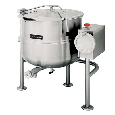 Cleveland KDL100T 100 gal Steam Kettle - Manual Tilt, 2/3 Jacket, Direct Steam, 100 Gallon, Stainless Steel