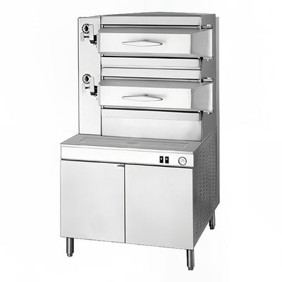 Cleveland PGM3002 NG (16) Pan Pressure Steamer - Cabinet, Includes Worktop, Natural Gas, 2 Compartments, 16-Pan Capacity, Stainless Steel, Gas Type: NG, 115 V