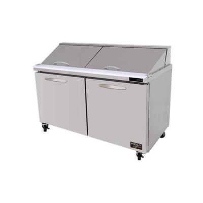 Kool-It KSTM-60-2 60 2/5" Kool-It Mega Top Sandwich/Salad Prep Table w/ Refrigerated Base, 115v, Stainless Steel