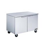 Kool-It KUCF-36-2 36 2/5"W Undercounter Freezer w/ (2) Sections & (2) Left/Right Hinge Doors, 115v, Silver