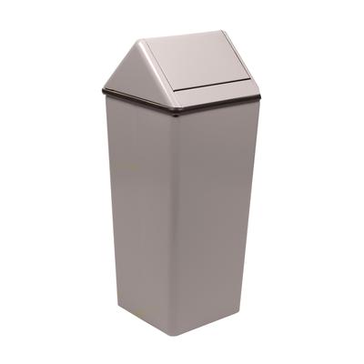 Witt 1411HTSL 21 gal Indoor Decorative Trash Can - Metal, Slate, Stainless, 15