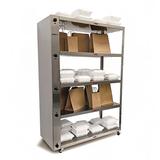 Nemco 6302-3 41 3/8" Self Service Heated To Go Shelf - (3) Shelves, 120v, 3 Tiers, Silver