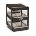 Nemco 6480-18S-B 18" Self Service Countertop Heated Display Shelf - (2) Shelves, 120v, Black