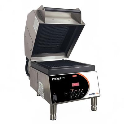 Nemco 6900-208-GG Single Commercial Panini Press w/ Aluminum Grooved Plates, 208v/1ph, Stainless Steel