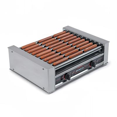 Nemco 8027 Roll-A-Grill 27 Hot Dog Roller Grill - Flat Top, 120v, Stainless Steel