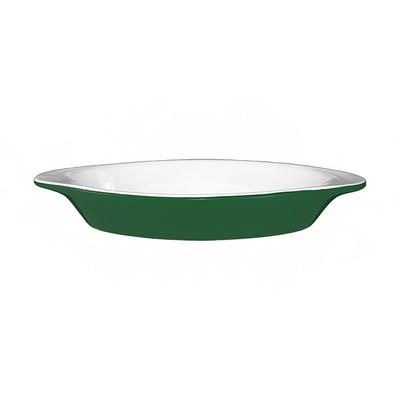 ITI WRO-8-EW-G 8 oz. Oval, Welsh Rarebit - Stoneware, Green/European White