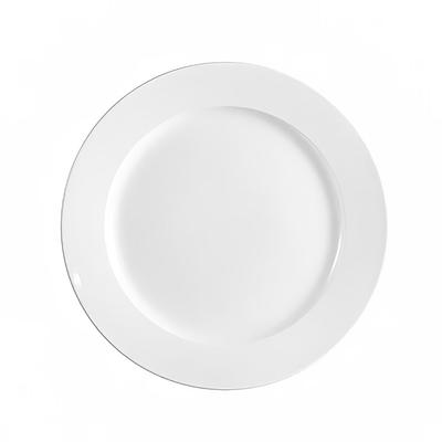 CAC FR-21 12" Round Franklin Plate - Stoneware, European White