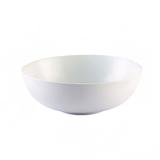 CAC MXS-10 90 oz Round Mix Salad Bowl - Porcelain, Super White