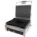 Cecilware Pro SG1SF Single Commercial Panini Press w/ Cast Iron Smooth Plates, 120v, Flat Surface, 9 5/8" x 9", Stainless Steel