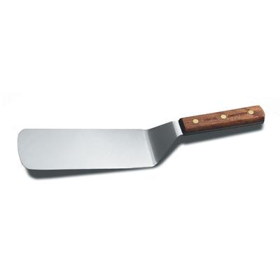 Dexter Russell S8698 8"x3" Grill Turner w/ Rosewood Handle, Stainless Steel, 8" x 3", Silver