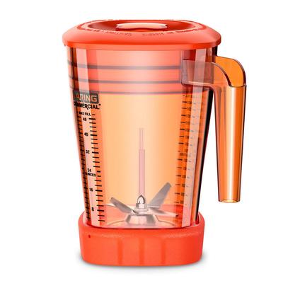 Waring CAC93X-28 48 oz The Raptor Commercial Blender Container for MX Series Commercial Blenders - Copolyester, Orange, for Xtreme MX Commercial Blenders