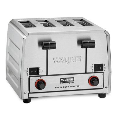 Waring WCT850RC Slot Toaster w/ 4 Slice Capacity & 1 1/2"W Product Opening, 120v, Four Slots, 300 Slices/Hr, Stainless Steel