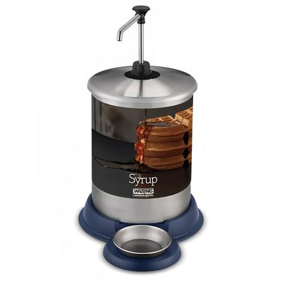 Waring WSD1G 1 gal Countertop Syrup Dispenser w/ Pump - Stainless Steel