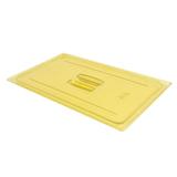 Cambro 10HPCH150 H-Pan Hot Food Cover - Full-Size, Flat, Handle, Amber, Yellow