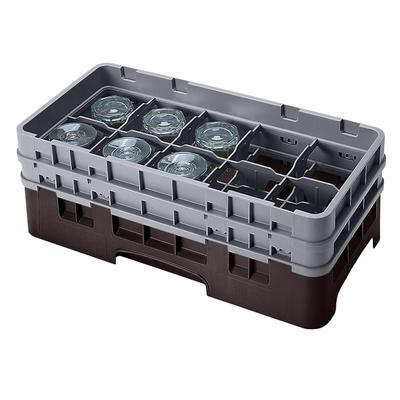 Cambro 10HS434167 Camrack Glass Rack - (2)Extenders, 10 Compartments, Brown, Brown Base