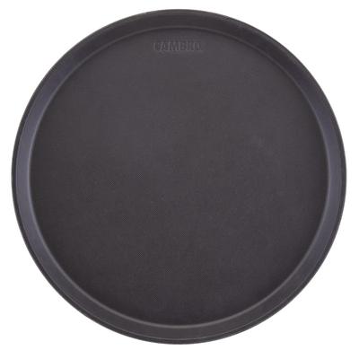 Cambro 1400TL110 13 49/50" Round Treadlite Tray, NonSkid, Fiberglass, Black, Black Satin