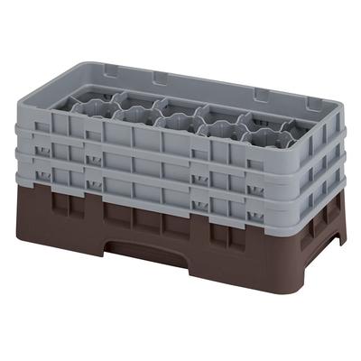 Cambro 17HS638167 Camrack Glass Rack - (3)Extenders, 17 Compartment, Brown, 17 Compartments, 3 Extenders