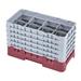 Cambro 17HS958416 Camrack Glass Rack - (5)Extenders, 17 Compartment, Cranberry, Cranberry Red, 5 Extenders