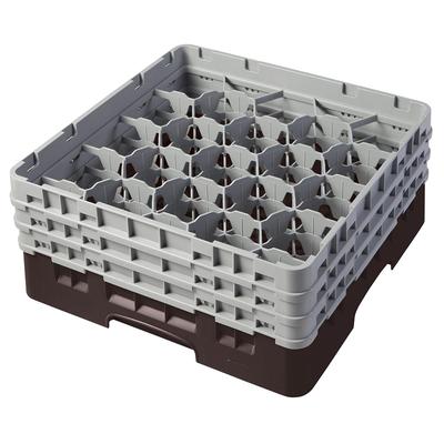 Cambro 20S638167 Camrack Glass Rack w/ (20) Compartments - (3) Gray Extenders, Brown, 20 Compartments, 3 Gray Extenders