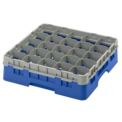 Cambro 25S418168 Camrack Glass Rack w/ (25) Compartments - (1) Gray Extender, Blue, 25 Compartments