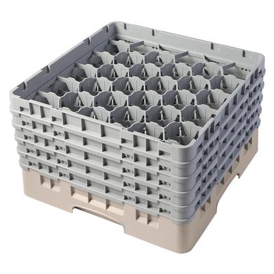 Cambro 30S958184 Camrack Glass Rack w/ (30) Compartments - (5) Gray Extenders, Beige, 30 Compartments