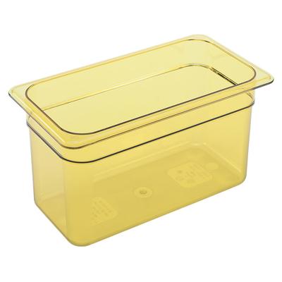 Cambro 36HP150 6"D Third Size High Temp Food Pan - Non-Stick, Amber