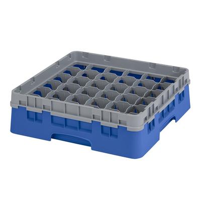 Cambro 36S318186 Camrack Glass Rack w/ (36) Compartments - (1) Gray Extender, Navy Blue, Full Size