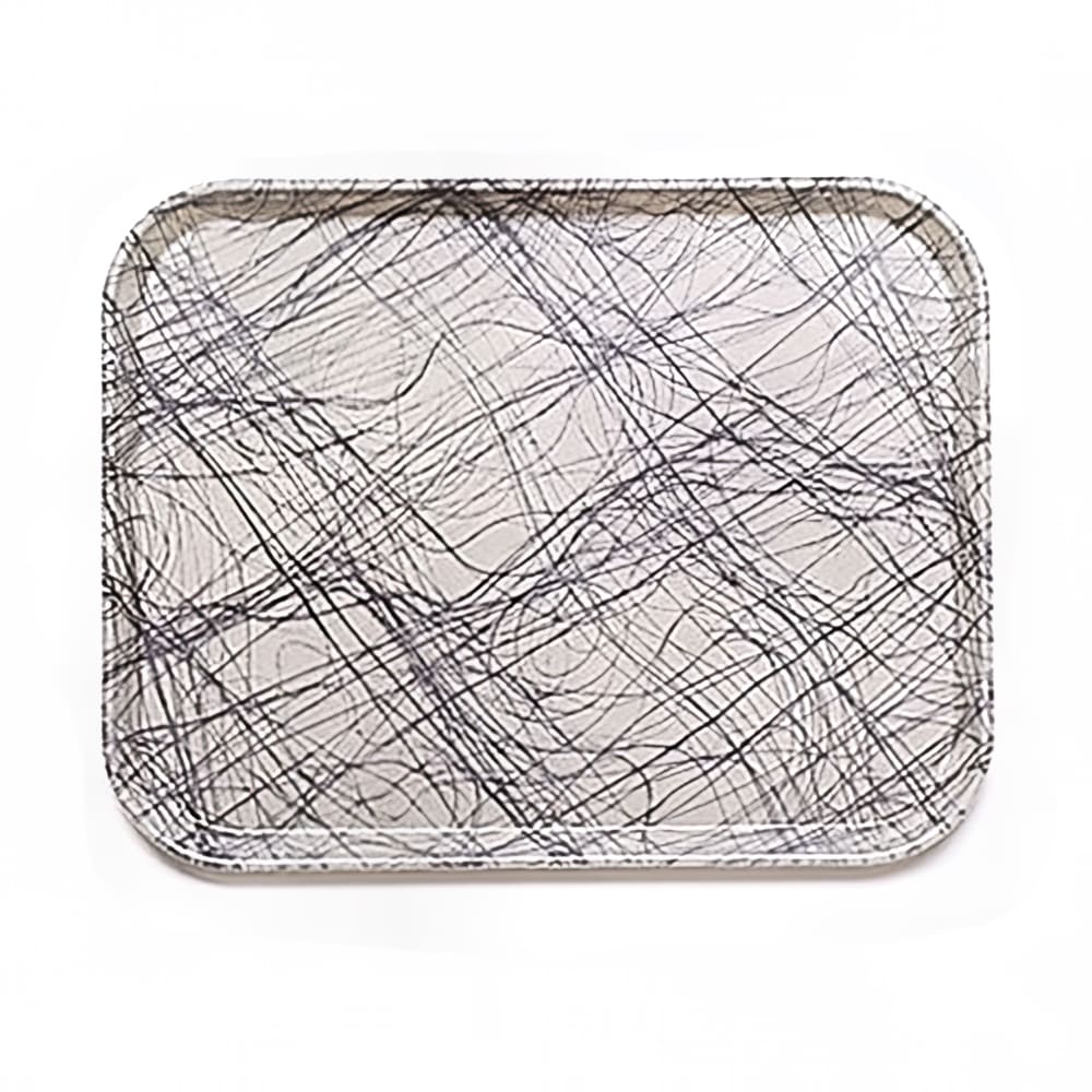 Cambro 810277 Fiberglass Camtray Cafeteria Tray - 9 4/5"L x 8"W, Swirl Gray, 1 Dozen