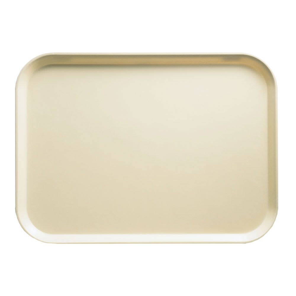 Cambro 810537 Fiberglass Camtray Cafeteria Tray - 9 4/5"L x 8"W, Cameo Yellow, 1 Dozen