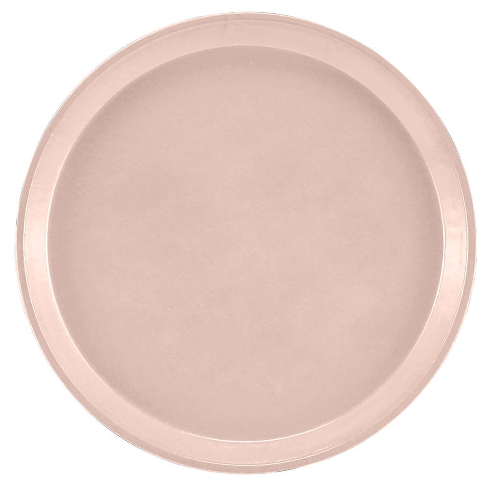 Cambro 900106 9" Round Serving Camtray - Fiberglass, Light Peach, Pink, Case of 12