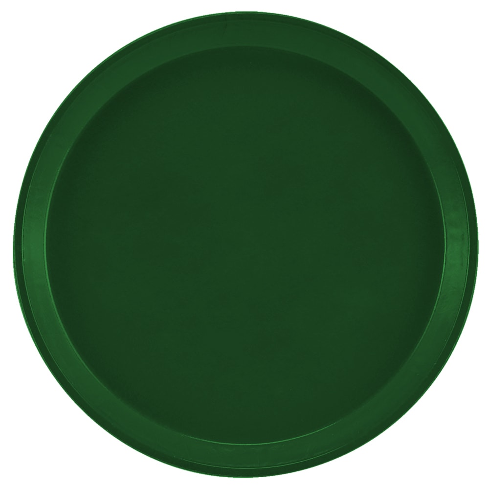 Cambro 900119 9" Round Serving Camtray - Fiberglass, Sherwood Green, Case of 12