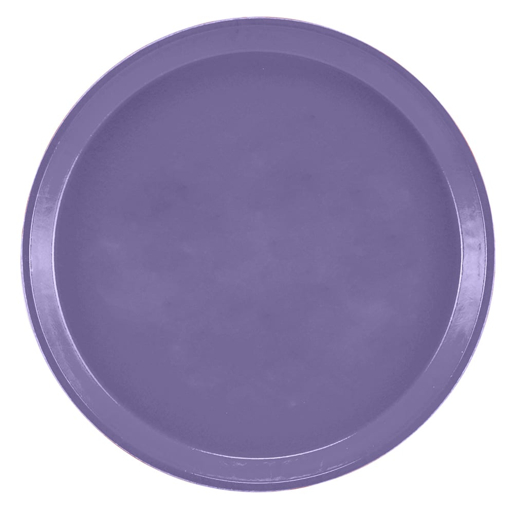 Cambro 900551 9" Round Serving Camtray - Fiberglass, Grape, Purple, Case of 12