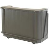 Cambro BAR650CP194 67 1/2" Portable Bar - Cold Plate, 80 lb Ice Sink, Granite Sand, Brown