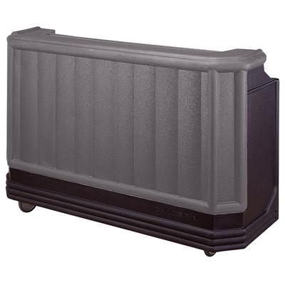 Cambro BAR730PMT420 72 3/4" Portable Bar - Post-Mix Drink System, CO2, Black/Granite Gray 110v, 7 Bottle Speed Rail, Cold Plate