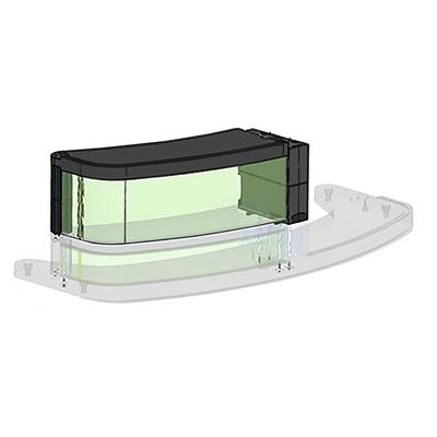Cambro CVC75DCE12110 12"H Merchandising Display Extender for CVC75, Black