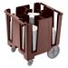 Cambro DCS950131 Versa 30 1/2" Mobile Dish Caddy w/ (5) Columns - Plastic, Dark Brown