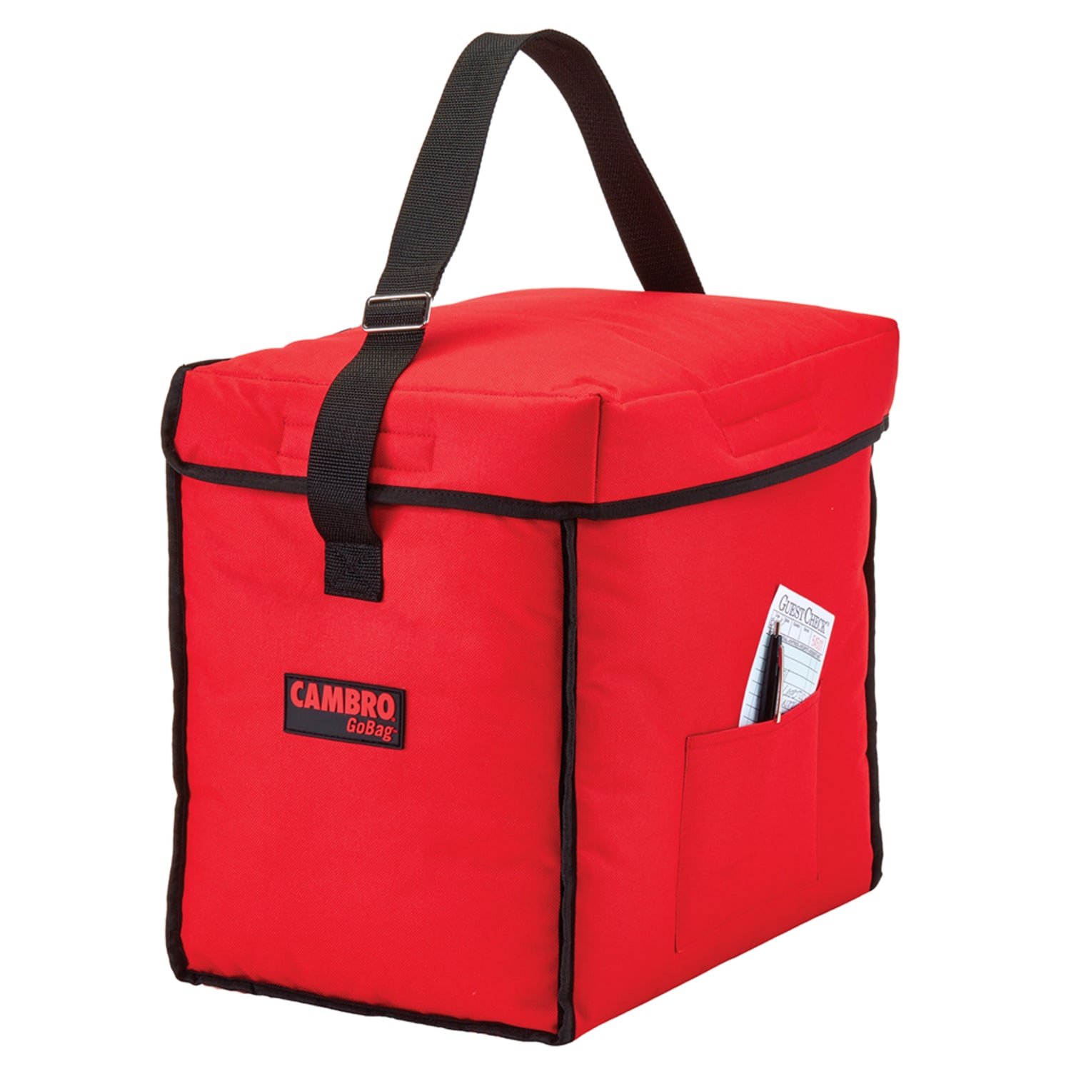 Cambro GBD13913521 GoBag Food Delivery Bag - 13" x 9" x 13", Nylon, Red
