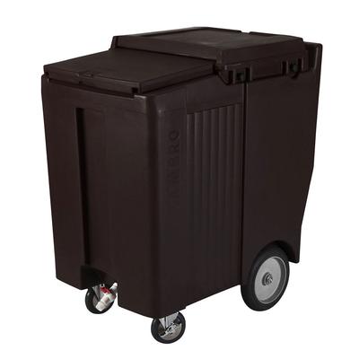 Cambro ICS200TB110 200 lb SlidingLid Insulated Mobile Ice Caddy - Plastic, Black
