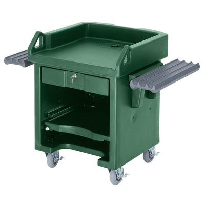 Cambro VCSWR519 52 3/4"W Cash Register Stand w/ Plastic Top, 43"H, Locking Drawer, Tray Rails, Green