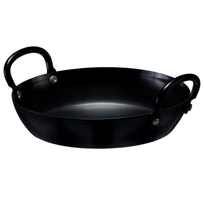 Browne 573748 7 13/16" Carbon Steel Frying Pan w/ (2) Riveted Handles, Black