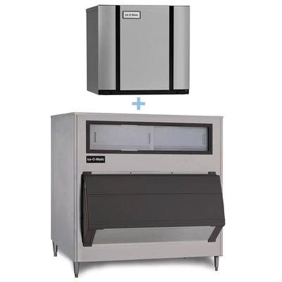 Ice-O-Matic CIM1136FA49/B1300-48 932 lb Elevation Series Full Cube Commercial Ice Machine w/ Bin - 1320 lb Storage, Air Cooled, 208-230v, Air-Cooled Self-Contained Condenser, Stainless Steel