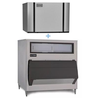 Ice-O-Matic CIM1446FA49/B1000-48 1560 lb Elevation Series Full Cube Commercial Ice Machine w/ Bin - 1000 lb Storage, Air Cooled, 208-230v, 1000-lb. Storage, Stainless Steel