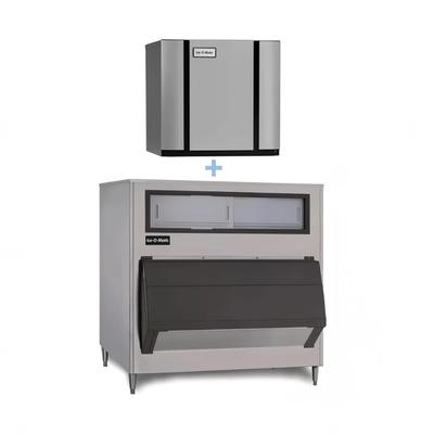 Ice-O-Matic CIM2046FW/B1300-48 1860 lb Elevation Series Full Cube Commercial Ice Machine w/ Bin - 1320 lb Storage, Water Cooled, 208-230v, One Touch Descaling, Stainless Steel Bin