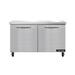 Continental SW48N 48" Worktop Refrigerator w/ (2) Sections, 115v, Silver