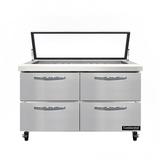 Continental SW48N18M-HGL-D 48" Sandwich/Salad Prep Table w/ Refrigerated Base, 115v, Stainless Steel