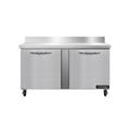 Continental SW60NBS 60" Worktop Refrigerator w/ (2) Sections, 115v, Silver